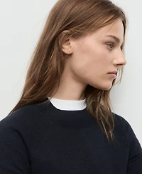 Mango Women's Short-Sleeved Wool-Blend Sweater