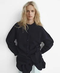 Mango Women's Buttons Straight-Fit Cardigan