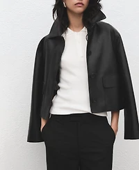 Mango Women's Mid-Rise Cropped Straight-Leg Pants