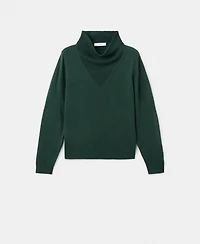 Mango Women's Draped Neck Knitted Sweater