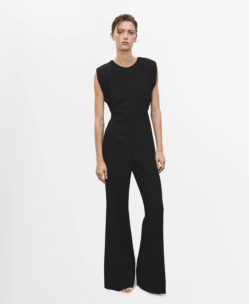 Mango Women's Ruched Long Jumpsuit