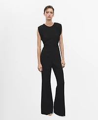 Mango Women's Ruched Long Jumpsuit
