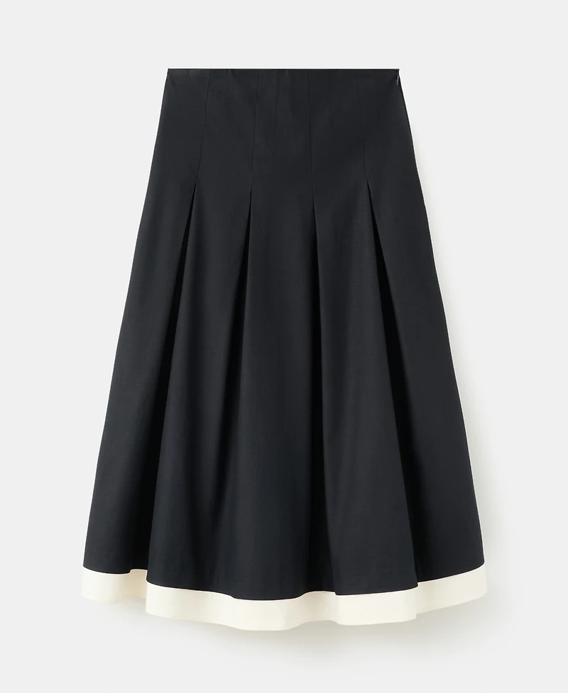 Mango Women's Combined Pleated Skirt