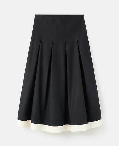 Mango Women's Combined Pleated Skirt