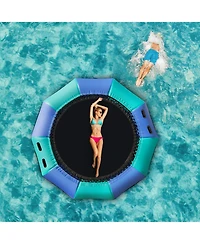 Skonyon 10 Feet Inflatable Splash Padded Water Bouncer Trampoline