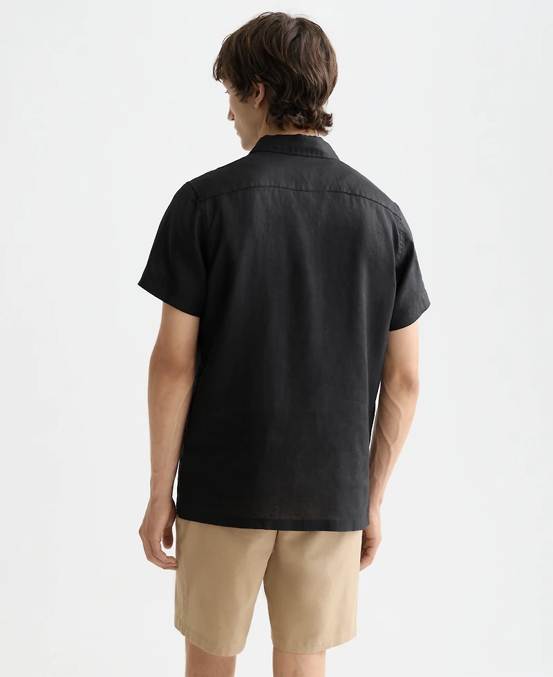 Scotch & Soda Men's Regular-Fit Button-Down Linen Shirt