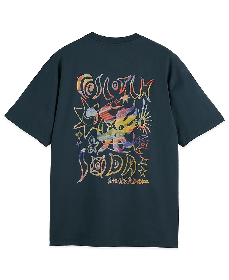 Scotch & Soda Men's Front and Back Artwork Short-Sleeve T-Shirt