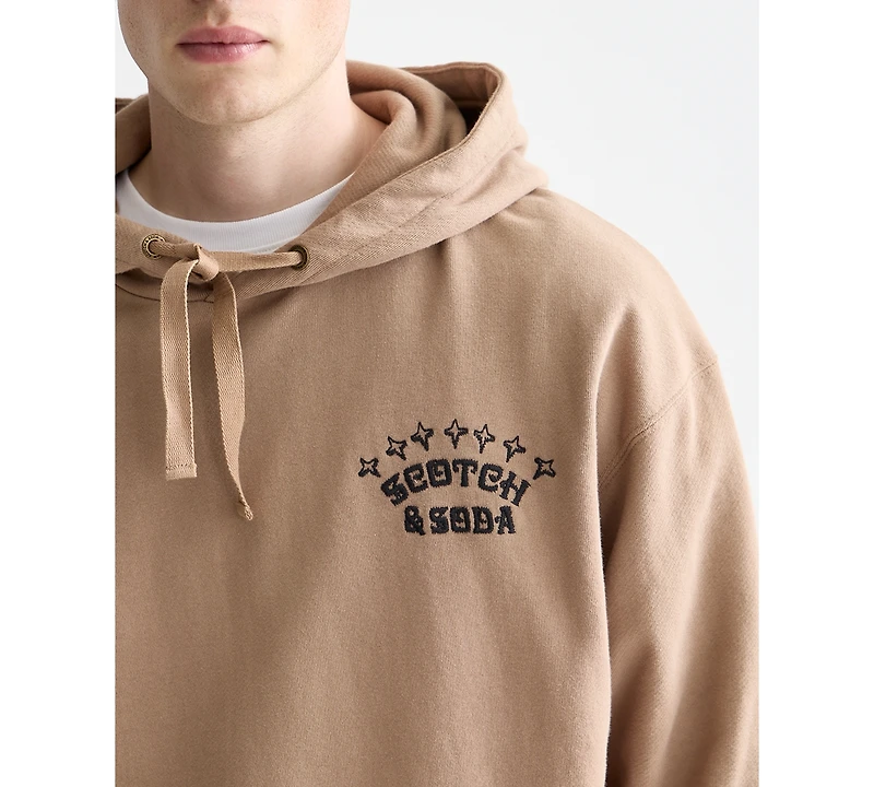 Scotch & Soda Men's Front and Back Artwork Hooded Sweatshirt