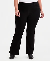Style & Co Plus Pull-On Shaping High-Rise Bootcut Jeans, Macy's Exclusive