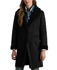 Lauren Ralph Women's Lapel Collar Shearling Jacket
