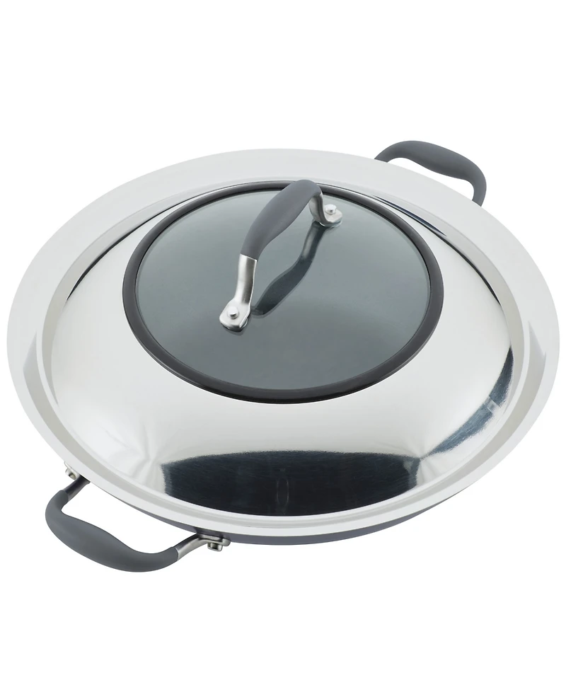 Anolon Advanced Home Hard-Anodized Nonstick Wok with Side Handles, 14"