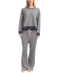 Ocean Pacific Women's 2-Pc. Waves For Days Knit Pajamas Set