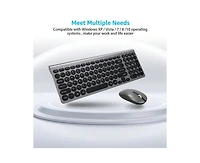 risokeys Wireless Keyboard And Mouse Combo - Wireless Usb Mouse And Computer Keyboard Set, Compact And Silent For Windows Laptop, Desktop, Pc