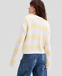 And Now This Petite Striped Crewneck Pull-On Sweater, Macy's Exclusive
