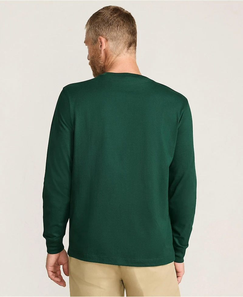 Lands' End Men's Tall Super-t Long Sleeve Henley Shirt