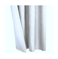 Thermaplus Margot 100% Blackout Subtle Textured Geometric Pattern Grommet Curtain Panel 52" x 84" White