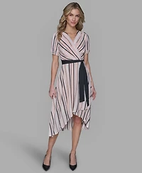 Karl Lagerfeld Paris Women's V-Neck Midi Dress