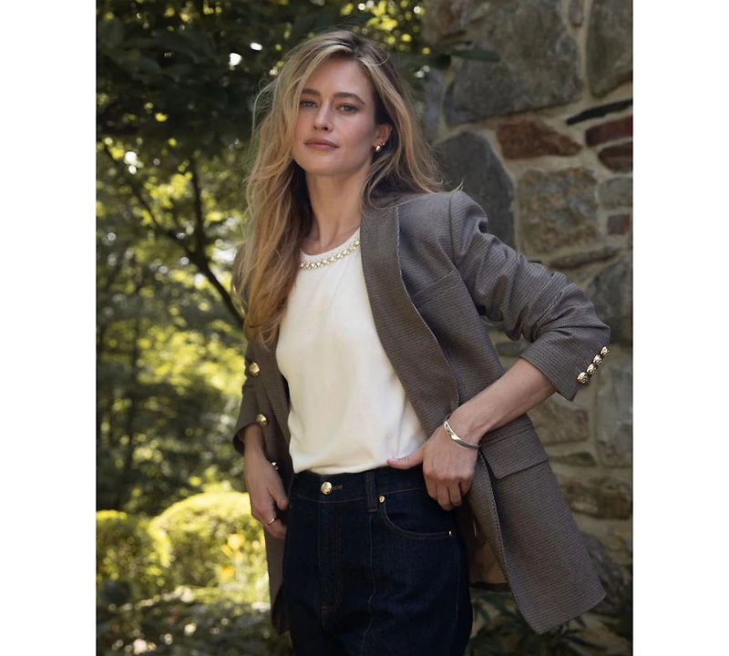 CeCe Women's Embellished Sleeveless Sweater