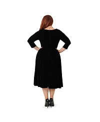 Unique Vintage Plus 1950s Front Twist Swing Dress