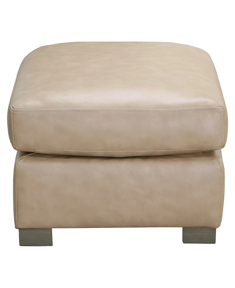 Stacia 33" Leather Fully Padded Bench Ottoman