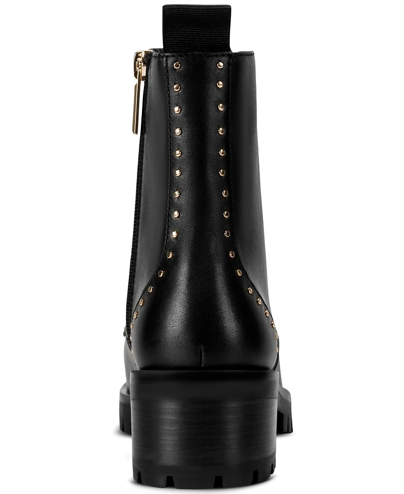 Karl Lagerfeld Paris Prue Lace-Up Combat Booties