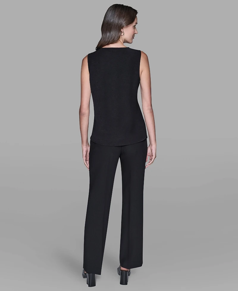 Karl Lagerfeld Paris Women's Sleeveless Bow Detail Top