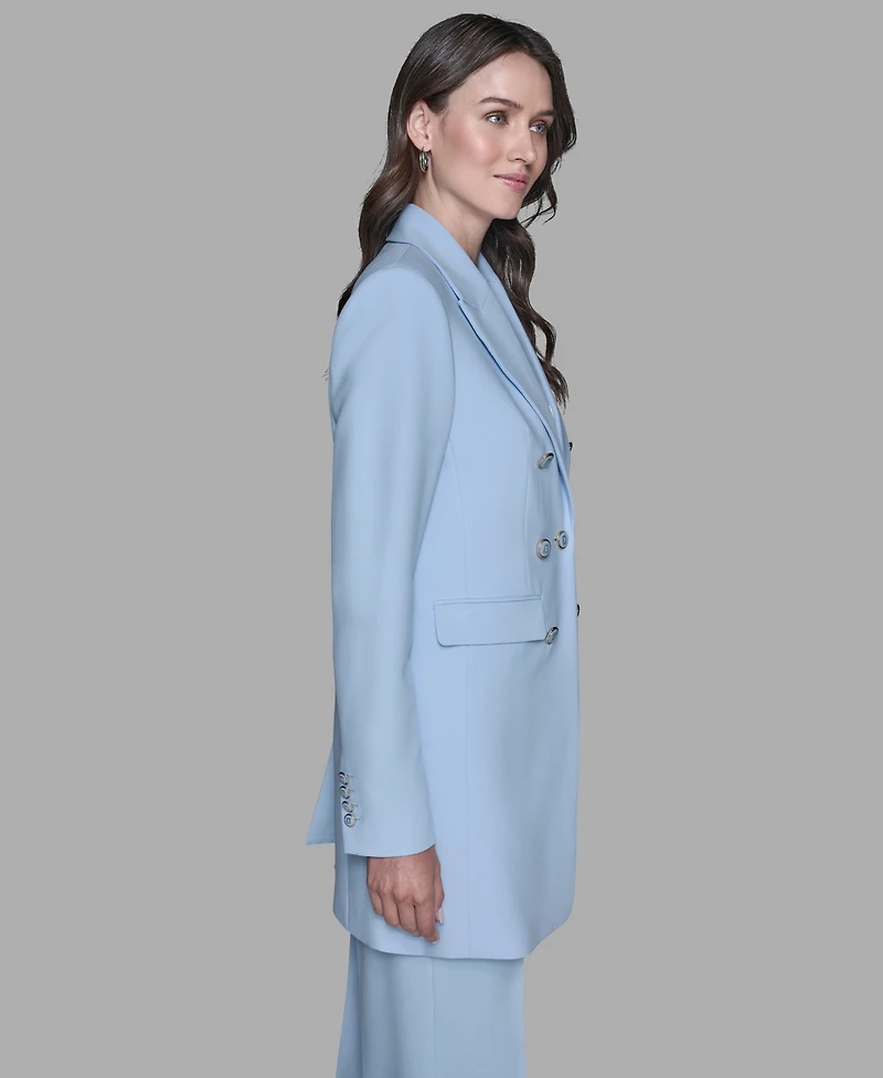 Karl Lagerfeld Paris Women's Long One-Button Blazer Jacket