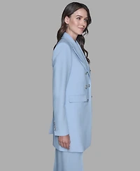 Karl Lagerfeld Paris Women's Long One-Button Blazer Jacket