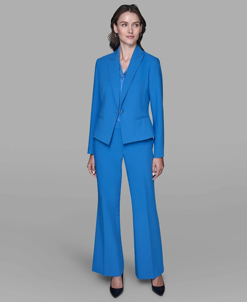 Karl Lagerfeld Paris Women's Cropped One Button Jacket