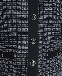 Karl Lagerfeld Paris Women's Cropped Long-Sleeve Tweed Jacket