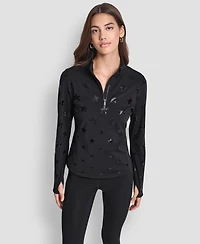 Dkny Women's Half Zip Pull-On Sweatshirt