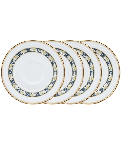 Noritake Tusker Garden Saucers, Set of 4