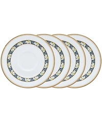 Noritake Tusker Garden Saucers, Set of 4