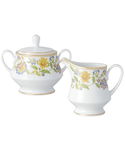 Noritake Tusker Garden 2-Pc. Sugar Bowl and Creamer Set
