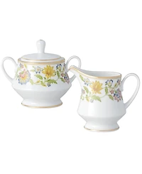 Noritake Tusker Garden 2-Pc. Sugar Bowl and Creamer Set