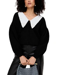 Lily and Lionel London Women's Gaia Wide Leg Leather Trouser