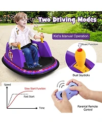 Sugift 12V Electric Kids Ride On Bumper Car with Flashing Lights for Toddlers