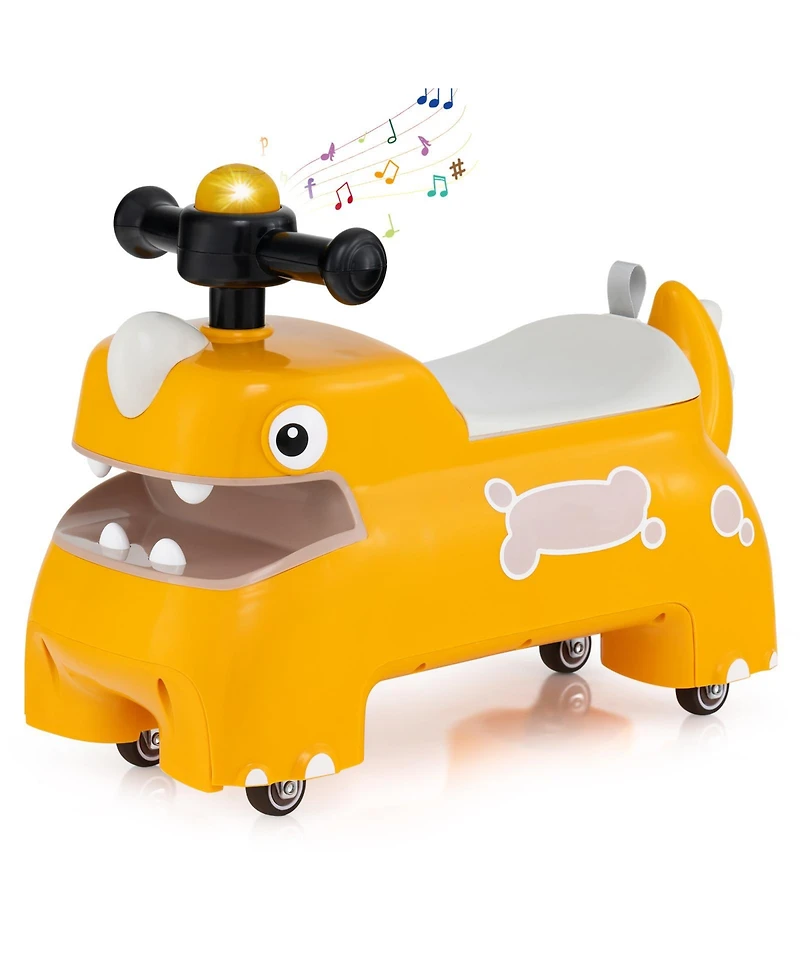 Sugift Toddler Ride on Toy Walking Sliding Car with Lights and Music