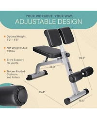 Lifepro SculptTrainer Roman Chair – Adjustable Hyperextension Bench for Core, Back & Ab Workouts – Foldable Home Gym Equipment