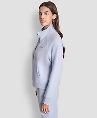 Dkny Sport Women's Studded-Logo Half-Zip Sweatshirt