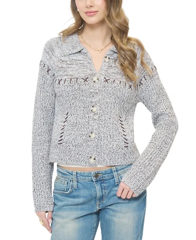 Central Park West Women's Parker Marled Collared Cardigan
