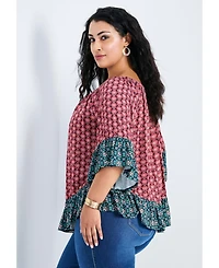 Avenue Women's Serenity Ruffle Top