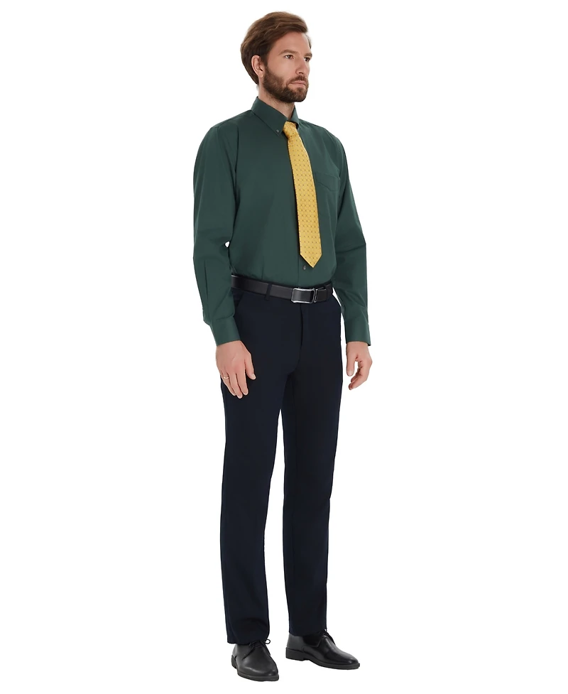 Club Room Men's Pinpoint Button Front Solid Dress Shirt, Macy's Exclusive