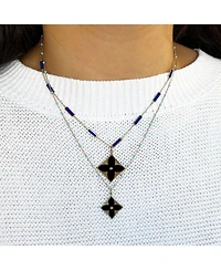 The Lovery Onyx Luxe Flower Charm 14K Gold 25 millimeters