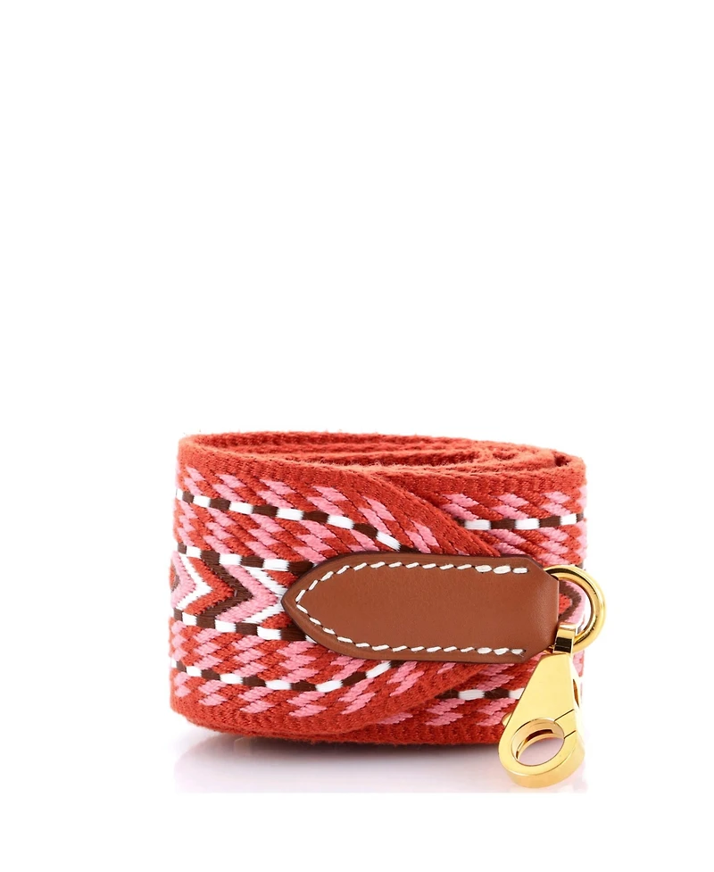 Pre-Owned Hermes 50 Sangle Shoulder Strap Cavale Canvas