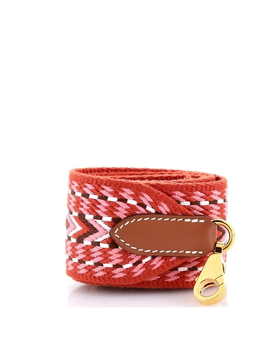 Pre-Owned Hermes 50 Sangle Shoulder Strap Cavale Canvas