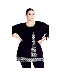 Avenue Women's Alena Print Tunic top