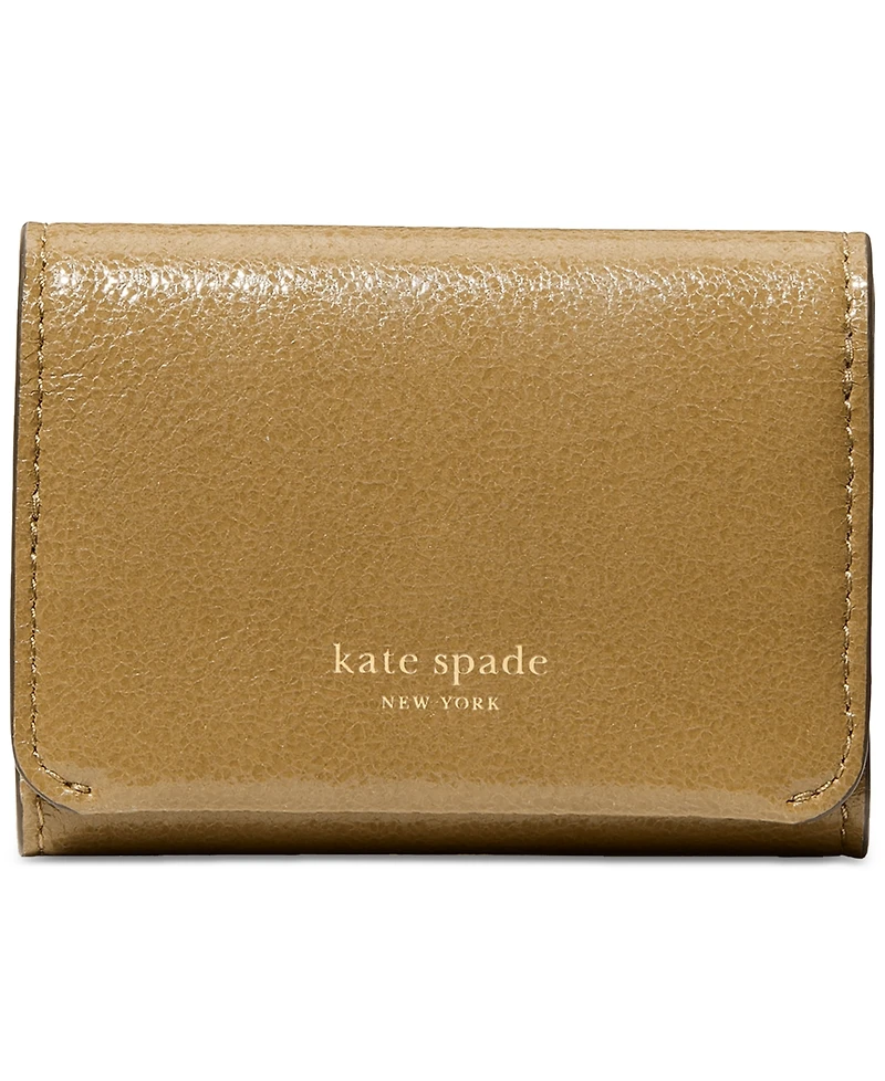 kate spade new york Halo Glazed Leather Card Case Trifold Wallet