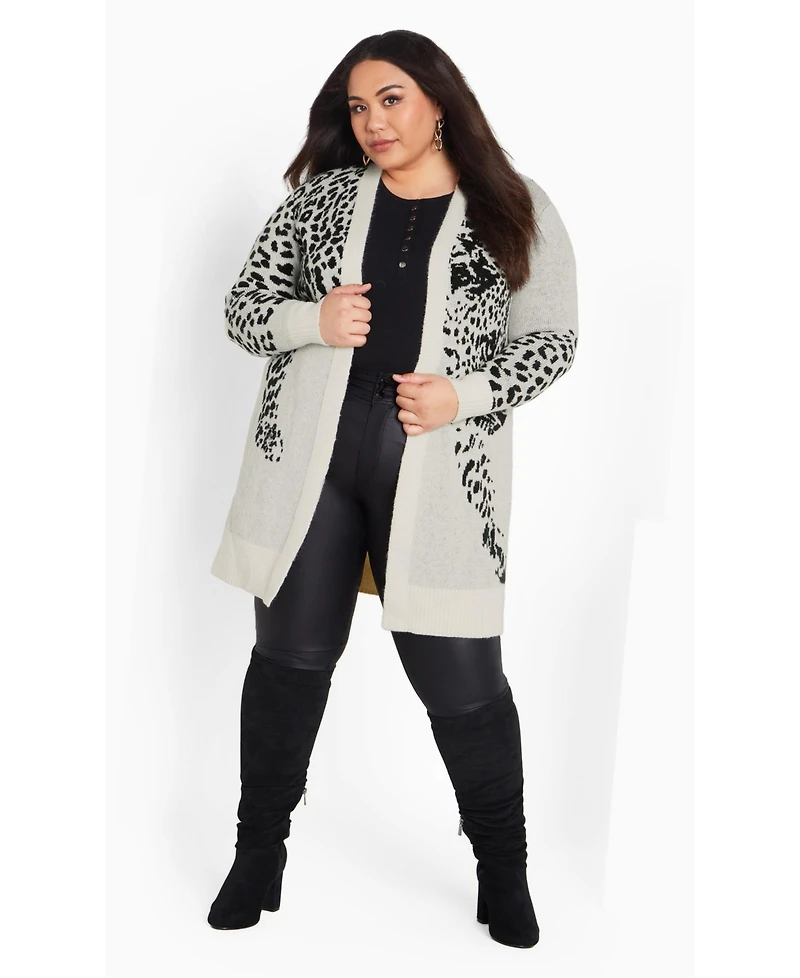Avenue Women's Lena Leopard Cardigan