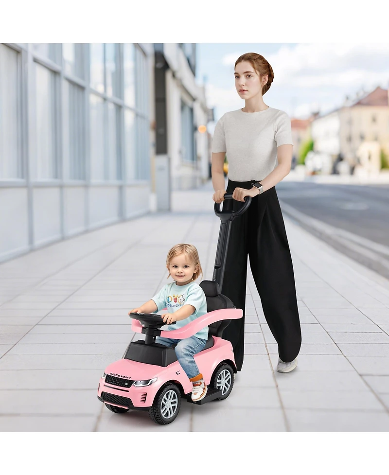 Sugift 3-in-1 Convertible Ride-On Car Licensed Land Rover Discovery